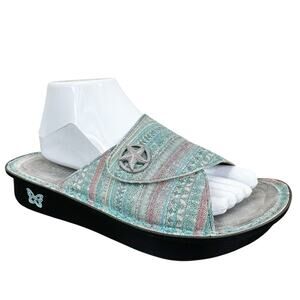 Alegria Sandals Kylee Slip On Leather Seascape Comfort Slides Womens 39/ US 9